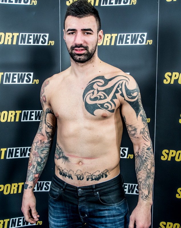 Bogdan Stoica îşi sperie adversarii cu tatuajele / GALERIE FOTO