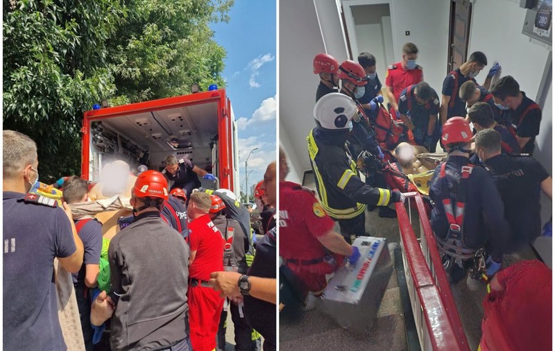 Un bărbat de 400 de kilograme care a suferit un AVC a fost salvat de ISU și SMURD
