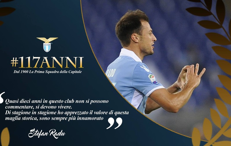 Ștefan Radu a transmis un mesaj emoționant de ziua clubului. Lazio Roma împlinește azi 117 ani de existență