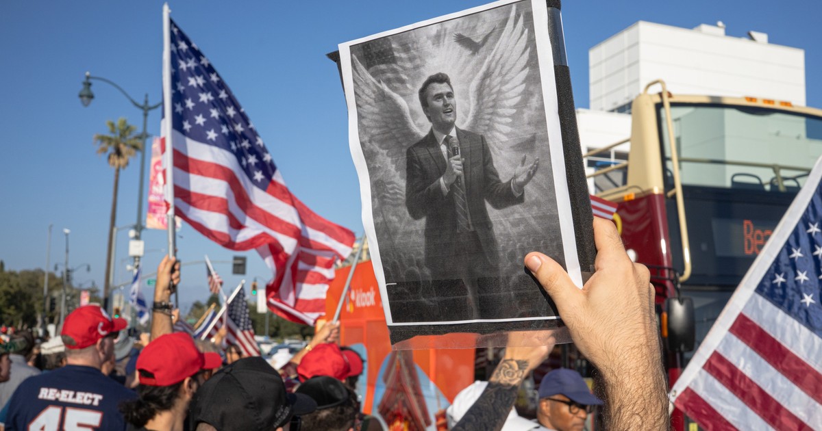 miting pentru libertate în Beverly Hills pentru activistul politic Charlie Kirk