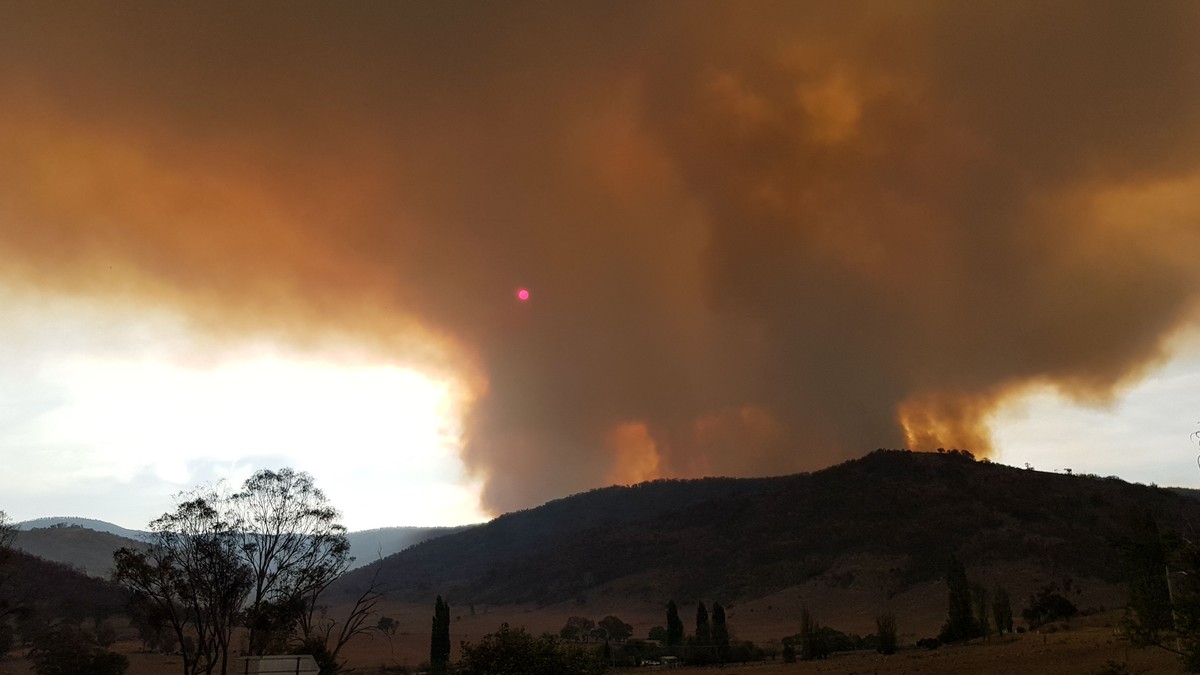 Locuitorii de lângă Canberra, avertizați să părăsească locuințele din cauza incendiilor. Incendiile de lângă Canberra, Australia