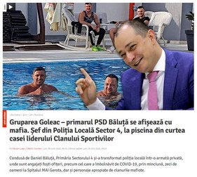 Libertatea a publicat în iulie 2020, o fotografie în care apare fiul lui Marian Goleac, șef în Poliția Locală a sectorului 4, la piscină cu un lider interlop din Clanul Sportivilor