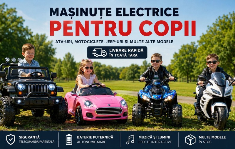 Mașinuțele electrice pentru copii devin tot mai populare în România. De ce aleg părinții modelele de la Moka GSM Kids