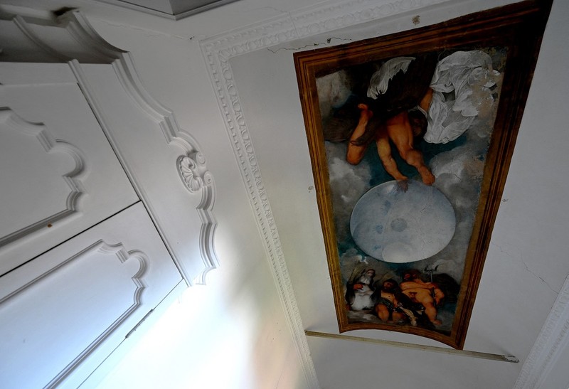„Jupiter, Neptun și Pluto", singura pictură pe tavan cunoscută realizată de Caravaggio, în Vila Aurora. Foto: Profimedia Images
