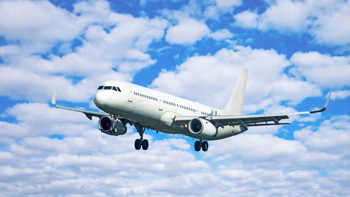 un avion care zboară