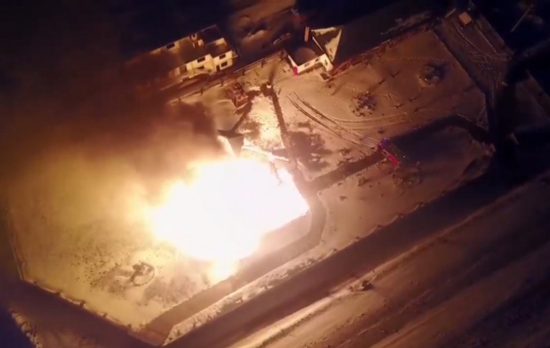 Incendiu violent la biserica din Suha-Mălini. Lăcașul de cult, cuprins de flăcări uriașe | VIDEO