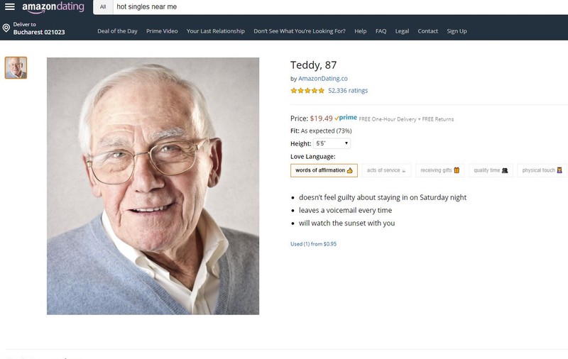 Amazon Dating: un site fake cu oameni ”de vânzare” la diferite prețuri. Există chiar și ”oferta zilei”