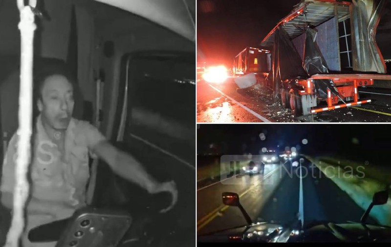 Un șofer de TIR și-a filmat propria moarte, după ce un alt camion l-a spulberat pe contrasens, în Mexic