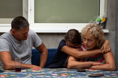 Marian și Aurora Gheorghe, împreună cu Amalia, cu o zi înainte ca familia să se despartă din nou
