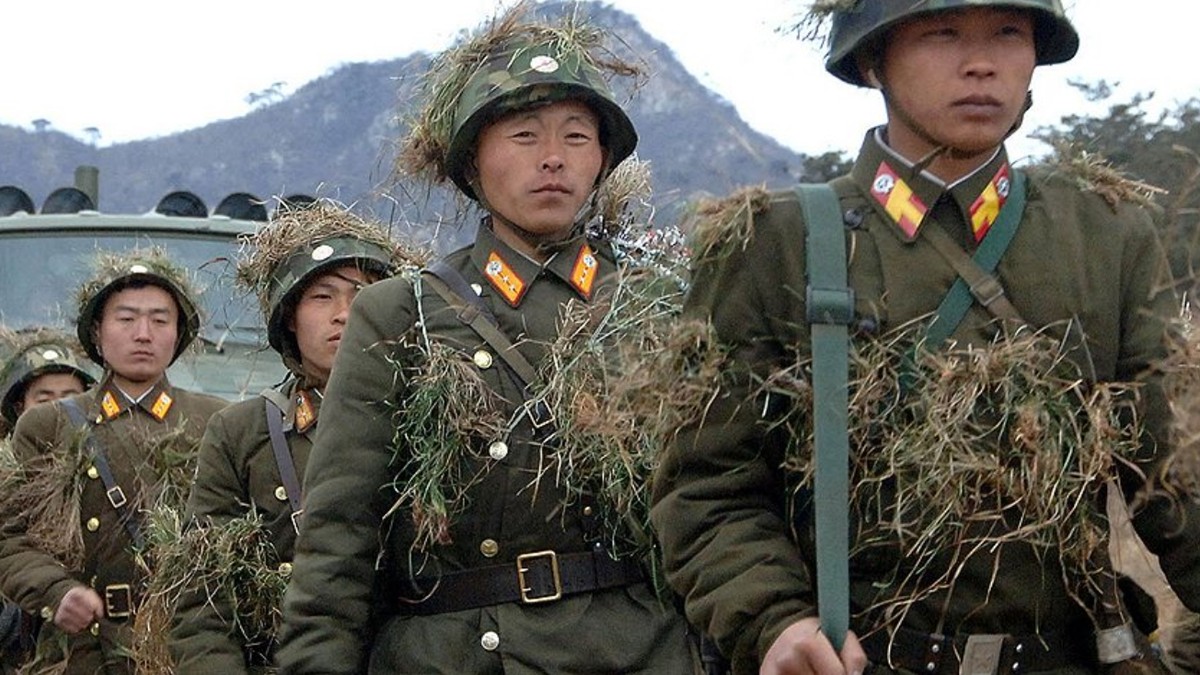 Imagine cu soldați nord-coreeni.