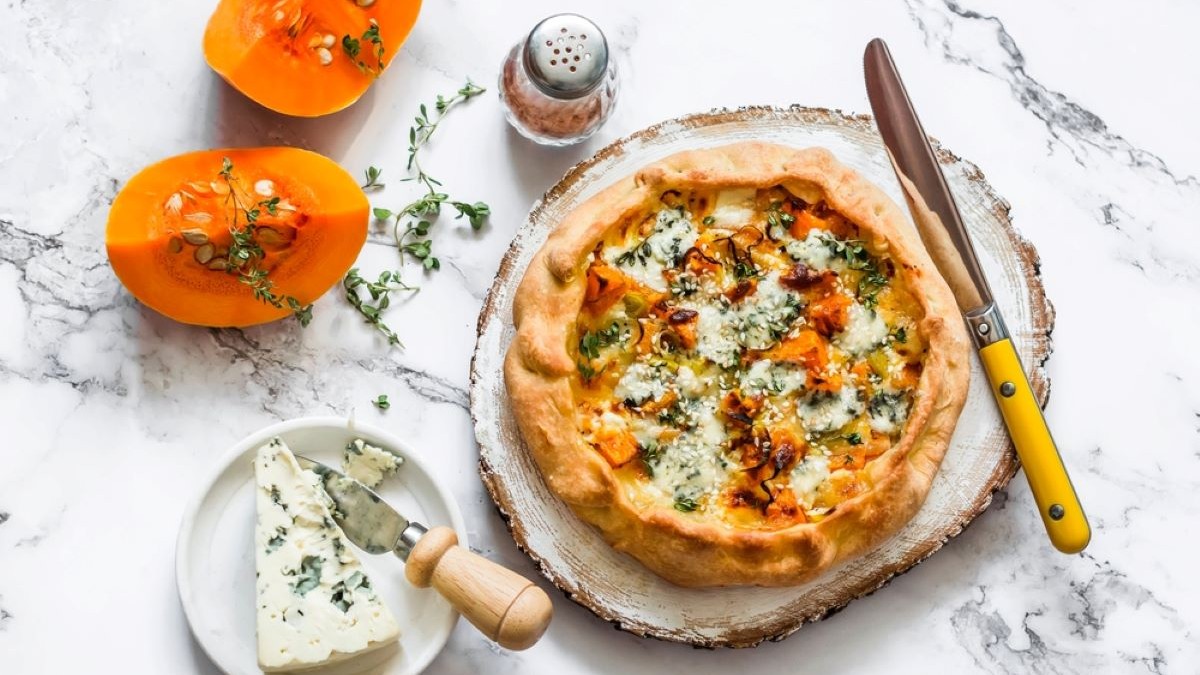 Quiche cu dovleac și gorgonzola