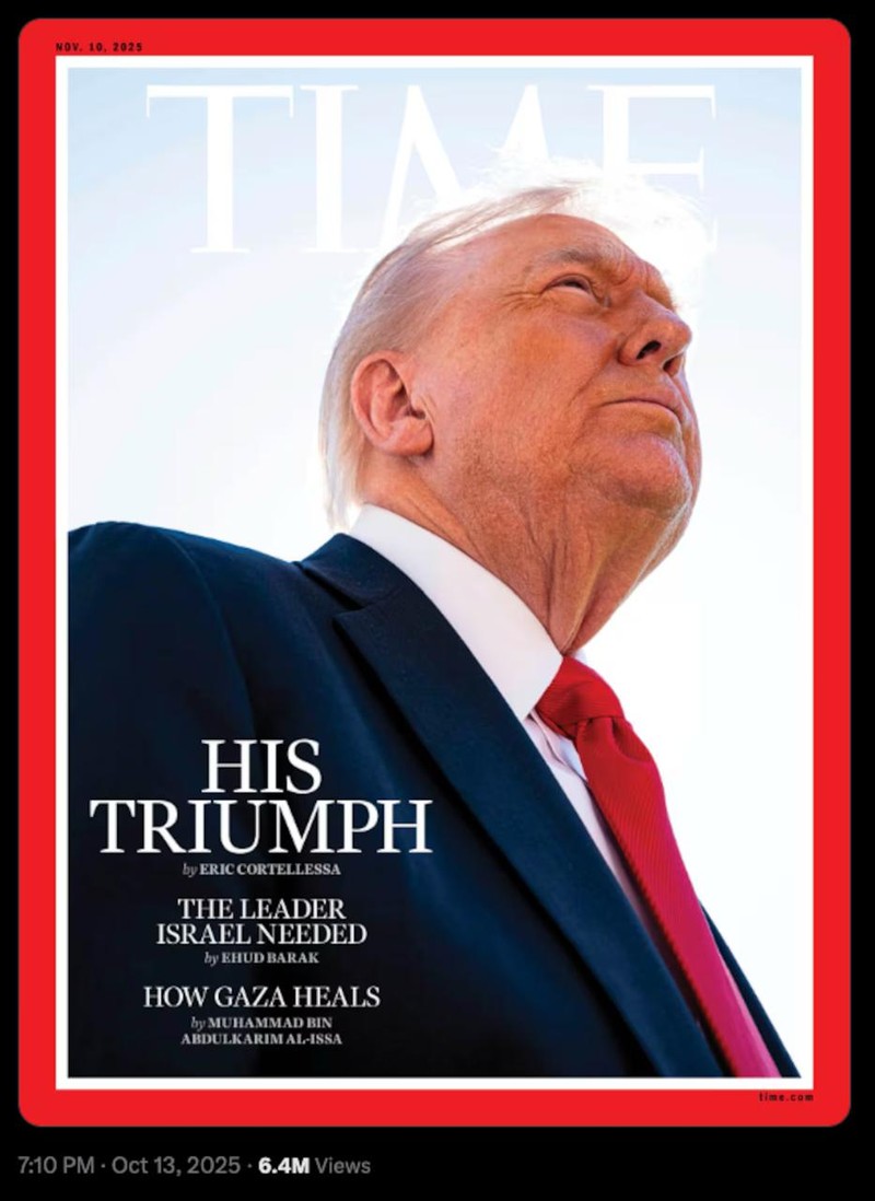 Coperta revisteo Time cu Donald Trump, descrisă de președintele american ca „cea mai proastă din toate timpurile. Foto: X/ Time Magazine