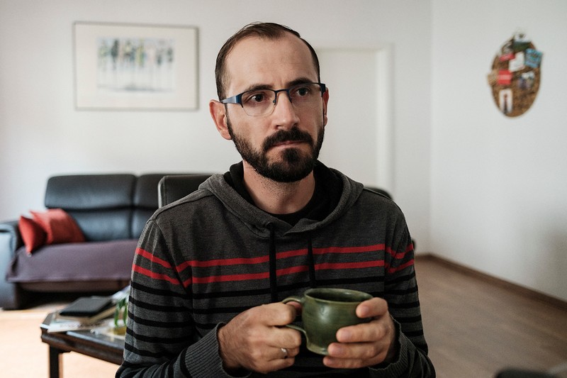 Marius Hanganu, în apartamentul lui din Nurenberg