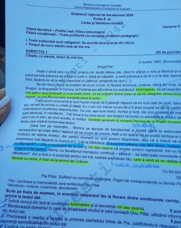 Subiecte Română la BAC 2026 - Bacovia și Arghezi, principalele subiecte de rezolvat. Cum se punctează fiecare cerință