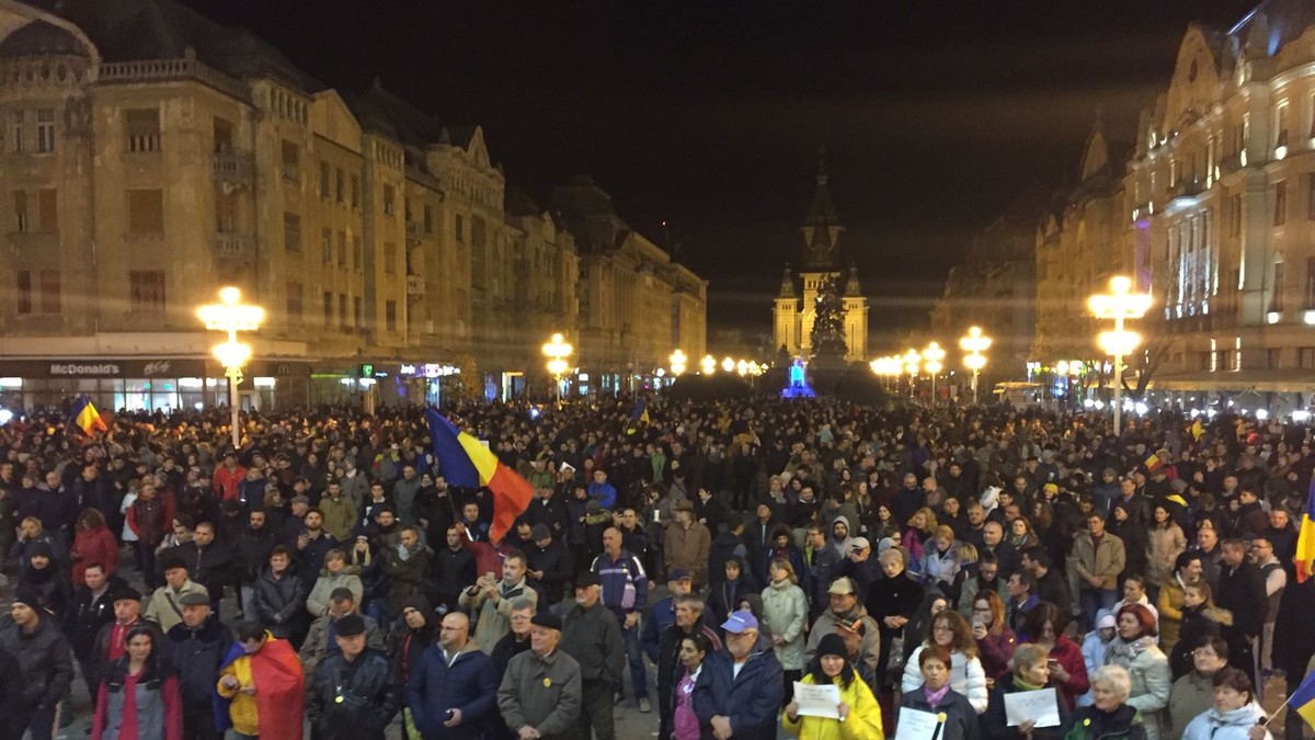 Proteste în Timișoara și în mai multe orașe din țară