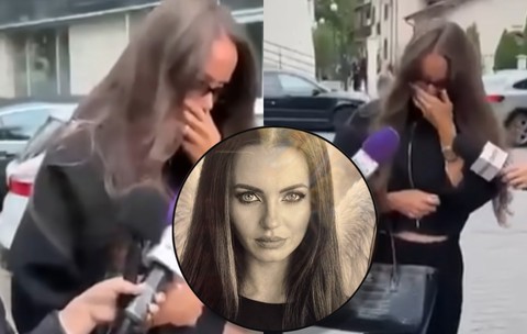 Bianca Drăgușanu la priveghiul prietenei sale, Mădălina Apostol