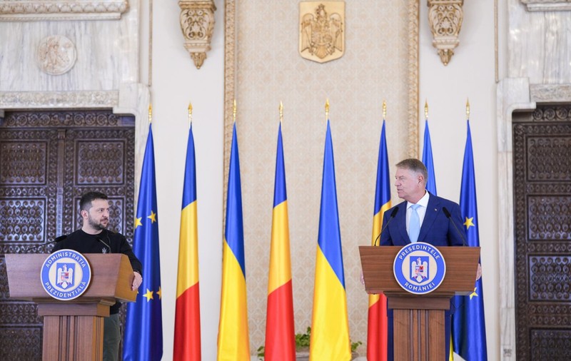 Iohannis și Zelenski anunță un parteneriat strategic între cele două țări, de la Cotroceni. „România va continua sprijinul consistent pentru Ucraina, inclusiv cel de tip militar”
