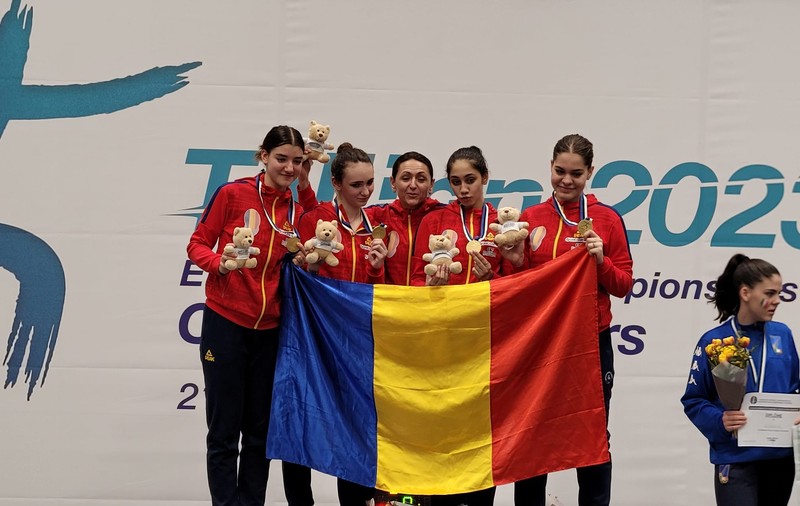 Echipa feminină de sabie a României a cucerit medaliile de aur la Campionatele Europene de scrimă