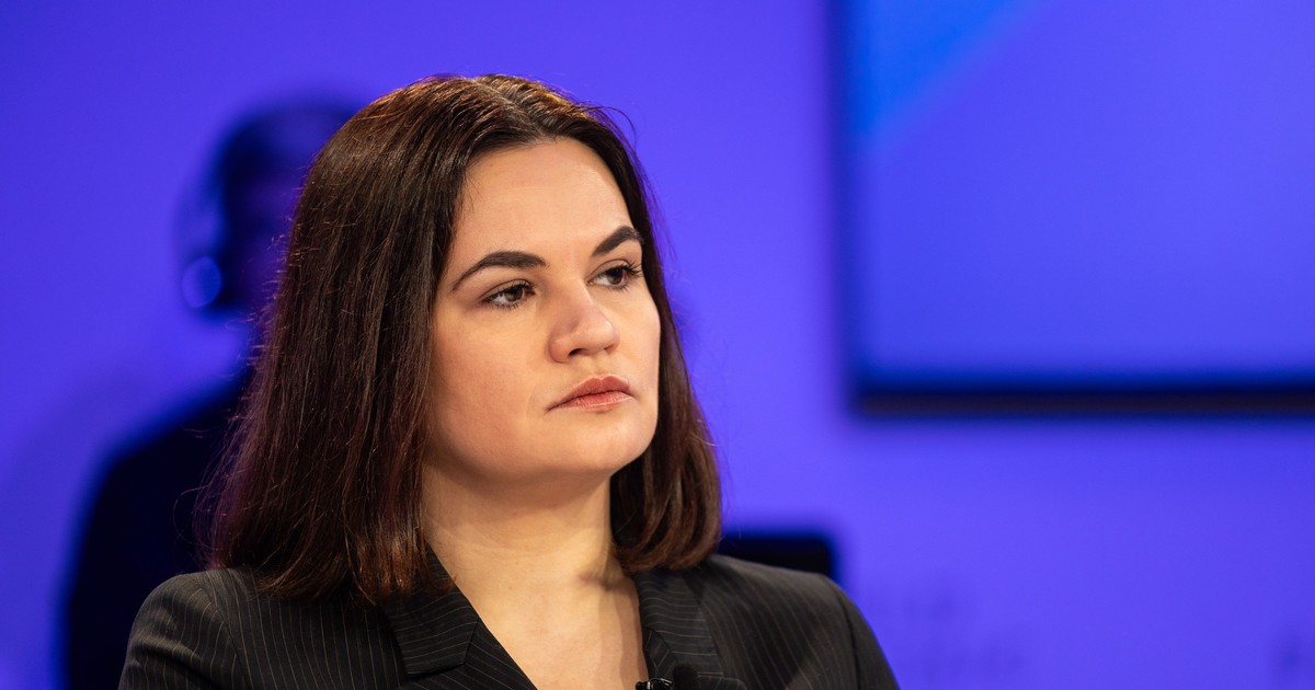Svetlana Tihanovskaia la Forumul de la Davos Foto: Hepta