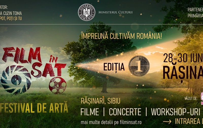 Al treilea sezon al Film în Sat, cel mai mare eveniment cultural din mediul rural debutează între 28 - 30 iunie la Rășinari, Sibiu