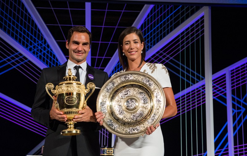 Garbine Muguruza l-a eclipsat pe Roger Federer la Balul Campionilor de la Wimbledon | GALERIE FOTO