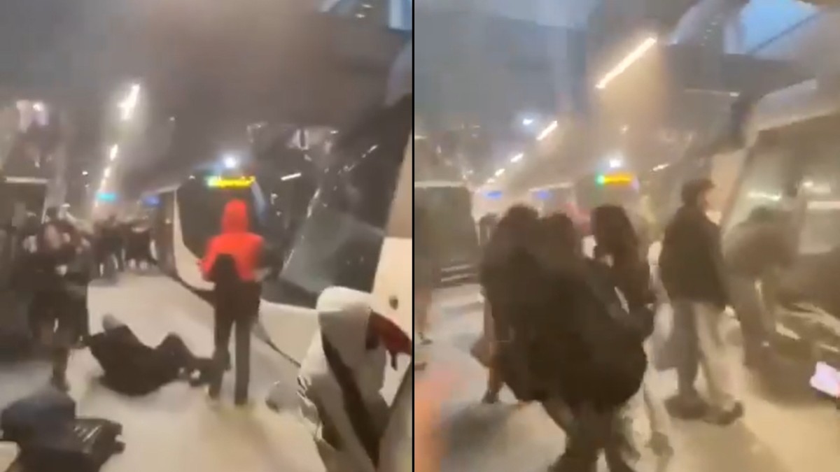 colaj foto oameni in panica dupa accident intre doua tramvaie in salzburg