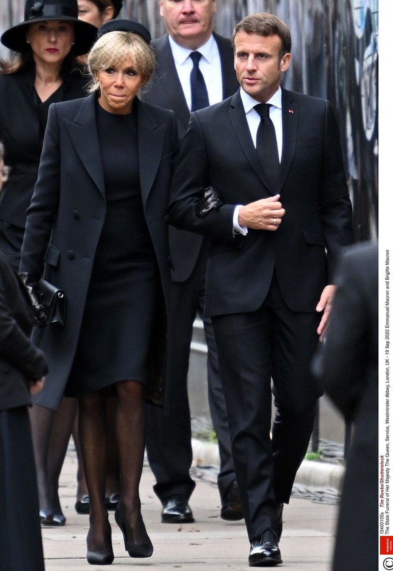 Președintele francez Emmanuel Macron și Brigitte Macron