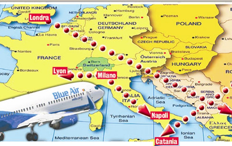 Mai multe zboruri ieftine între oraşe europene