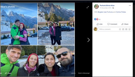 Foto jos: Directorul medical de la Colentina (stânga), soția acestuia, alături de Andrei Țîrdea și soția lui