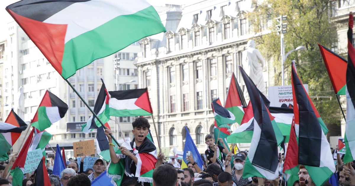 Protest în București pentru Palestina. Foto Eli Driu