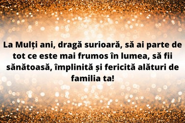Mesaje de La Mulți Ani pentru soră!