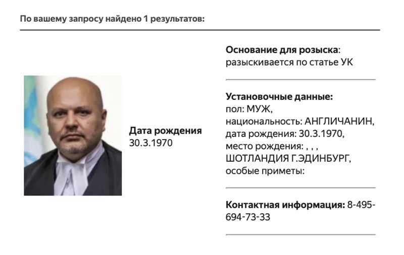 Procurorul britanic care a cerut mandatul de arestare pe numele lui Putin, pus pe lista „most wanted” în Rusia