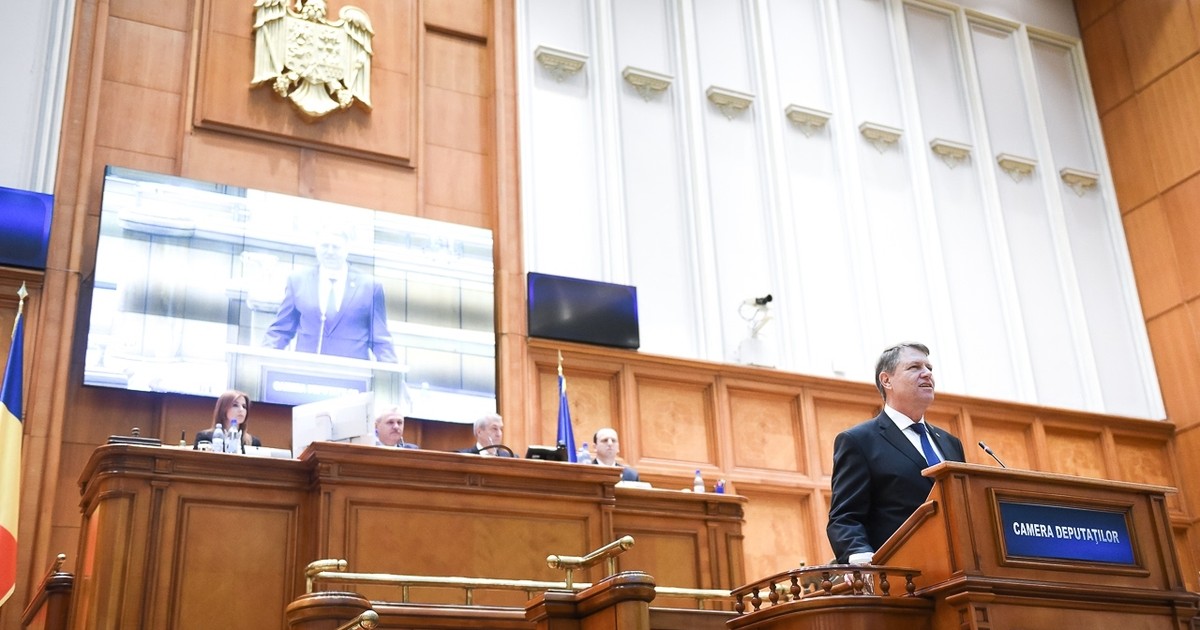 Klaus Iohannis in Parlament
