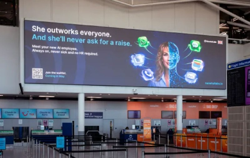 Reclama apărută la aeroport care ar trebui să ne îngrijoreze pe toți, în Marea Britanie: „Ea muncește mai mult decât oricine. Și nu va cere niciodată o mărire de salariu”