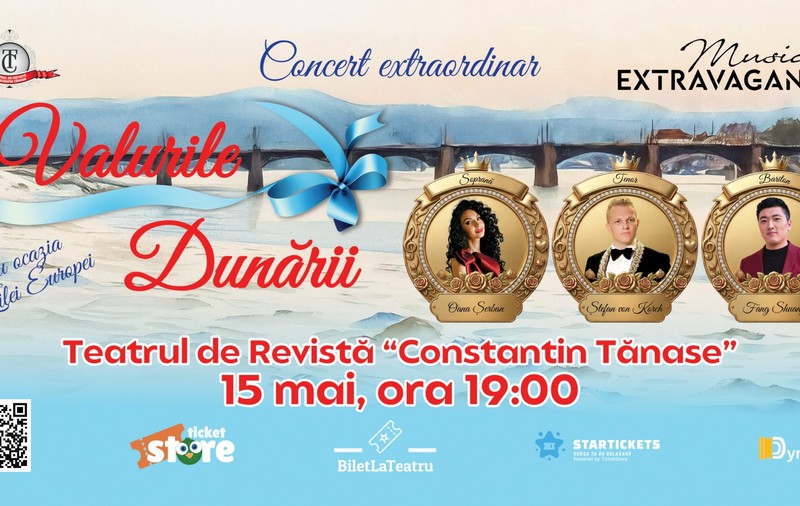 Tenorul ŞTEFAN von KORCH îmbină eleganţa clasică şi autenticitatea tradiţională în concertul „VALURILE DUNĂRII” pe 15 mai la Teatrul Constantin Tănase 