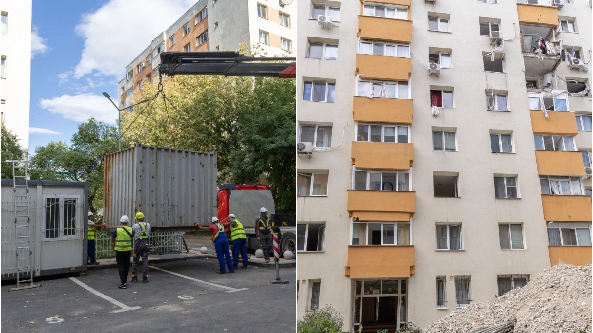 Lucrările de punere în siguranță la blocul din Rahova, grav afectat de explozia din octombrie 2025, au început oficial. Sursă foto Facebook/ PMB