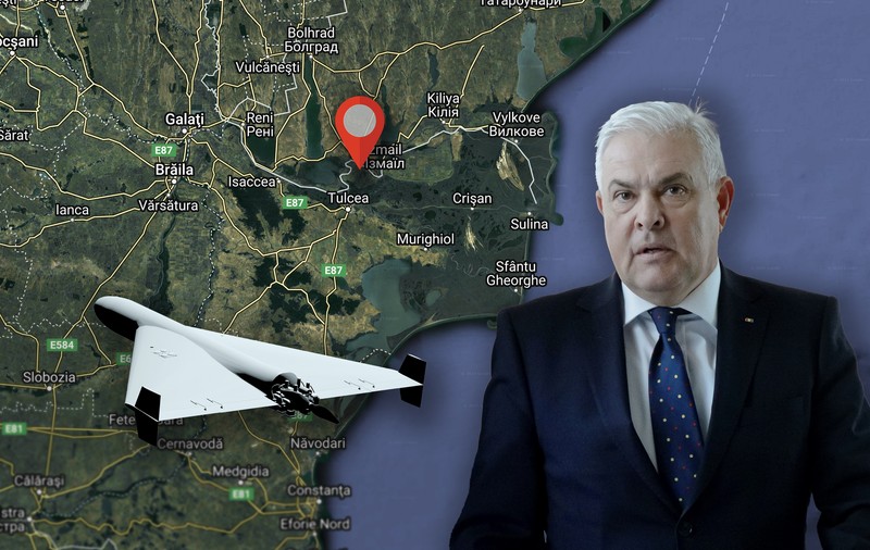 Ministrul Apărării spune că „bucăți care pot fi dintr-o dronă” rusească au fost găsite în România, vizavi de portul ucrainean Ismail