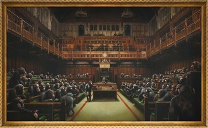 Tabloul lui Banksy care a fost cumpărat cu aproape 13 milioane de dolari | Foto: Sotheby’s
