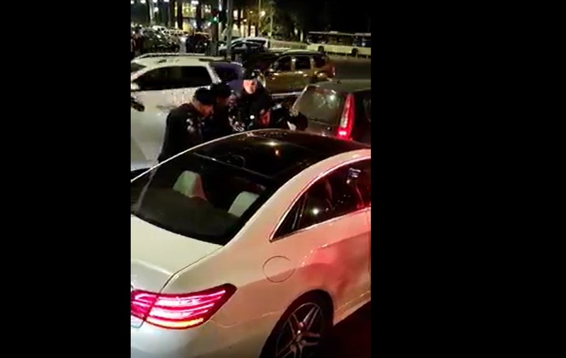 FOTO. Cum a fost surprinsă acum un an mașina cu care un șofer a fugit de lângă Poliție și Jandarmerie miercuri seara, în centrul Bucureștiului