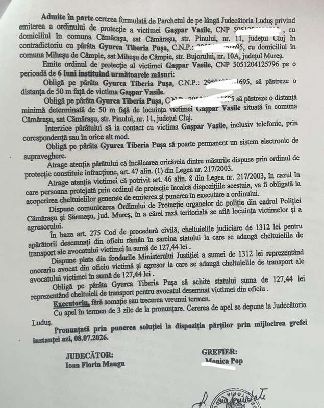 Sora victimei lui Emil Gânj, obligată să poarte brățară electronică. Avocat: „Ea era sub protecția Poliției”