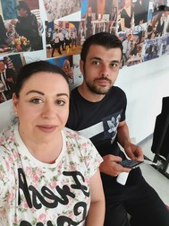 Oana Roman, alături de soțul ei, Marius Elisei