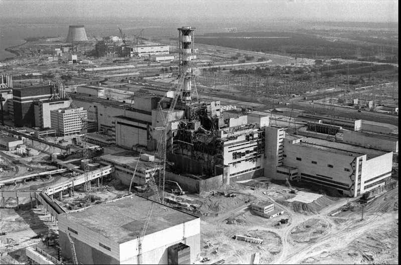 Imagine surprinsă după accidentul nuclear de la Cernobîl. Foto: Profimedia