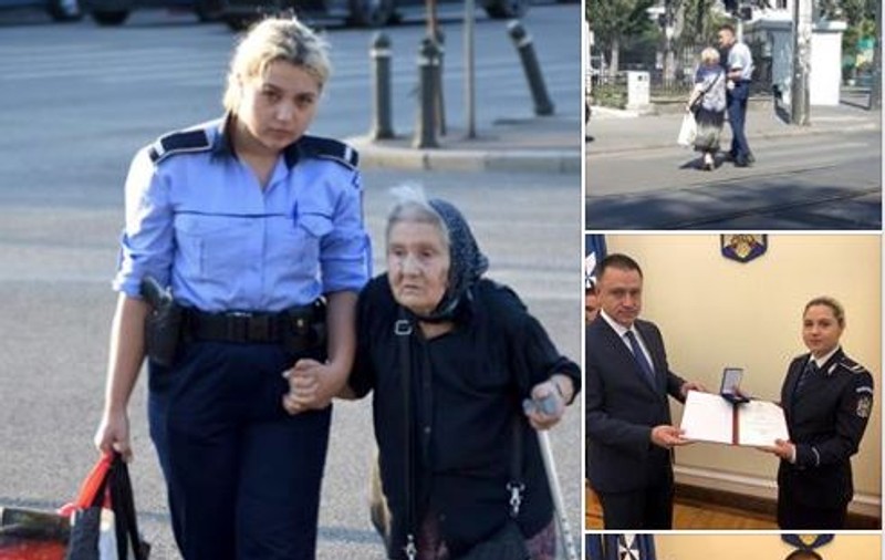 Polițiști premiați de ministrul de Interne pentru că au ajutat bătrâni să traverseze