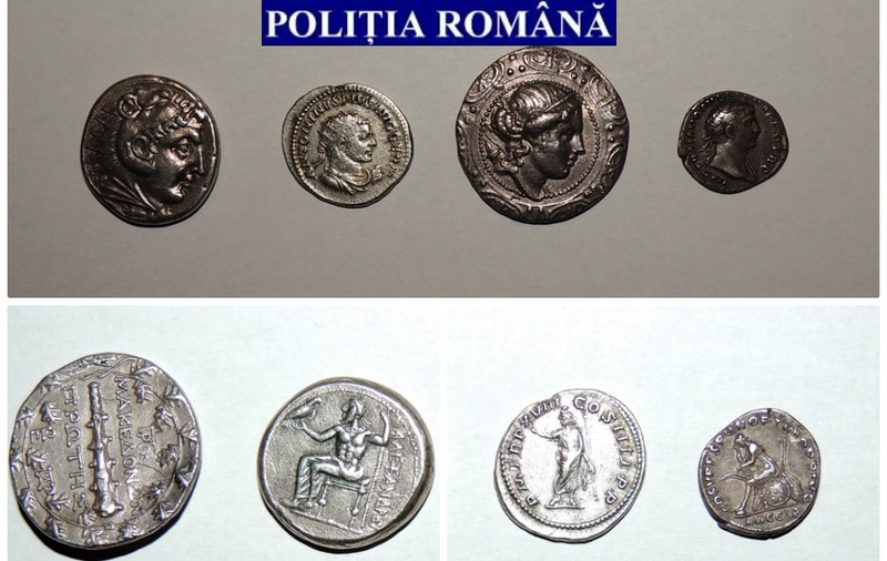 Monede antice din patrimoniul cultural naţional, recuperate de polițiștii din Hunedoara