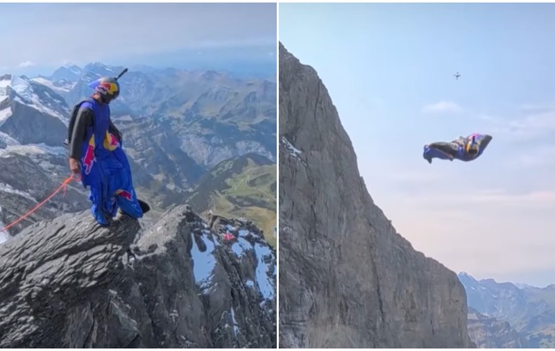 Omul mai rapid ca o mașină de Formula 1: Peter Salzmann a atins 347 km/h în zbor, stabilind un nou record mondial