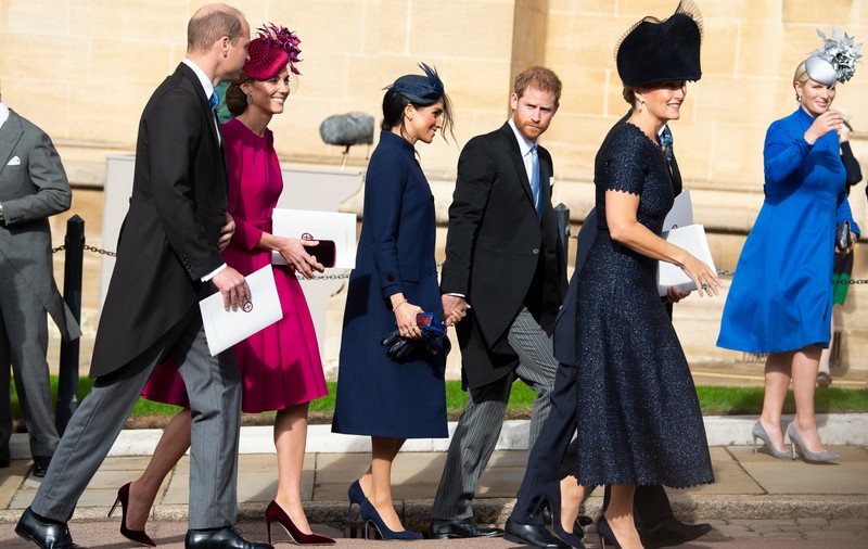 GALERIE FOTO| Cu ce s-au îmbrăcat Meghan Markle și Kate Middleton la nunta regală a prințesei Eugenie