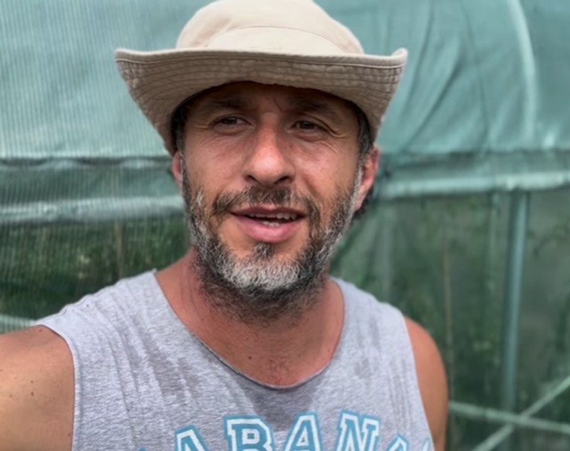Imagini cu solarul pentru legume al lui Dragoș Bucur și al Danei Nălbaru. Ce au făcut cu roșiile care s-au copt: „Sunt multe, mulțumim lui Dumnezeu”