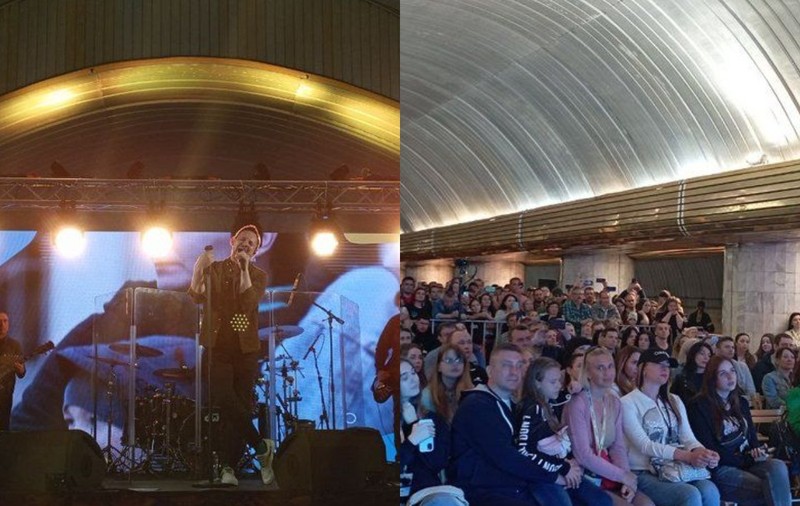 Sute de oameni, la metroul din Dnipro, la concertul caritabil al unei trupe rock ucrainene. Banii strânși, folosiți la cumpărarea de ambulanțe