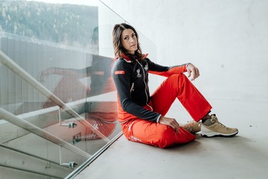 Janine Flock concurează la skeleton. Foto: Facebook.