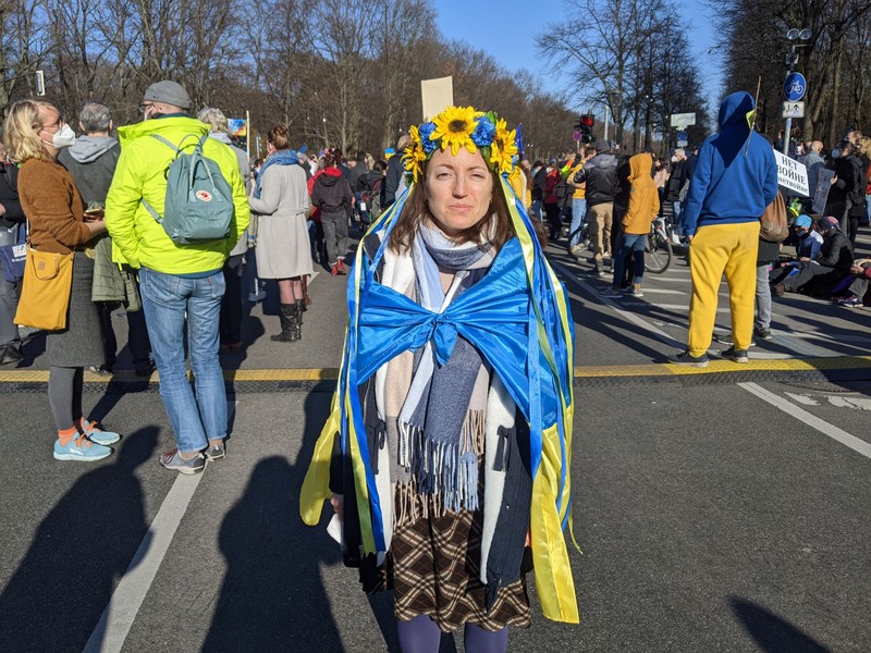 Oleksandra Keudel, după discursul pe care l-a avut pe scena protestelor
